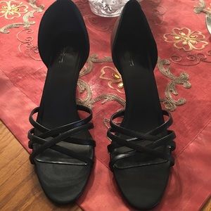 Black strap 2 inch heels